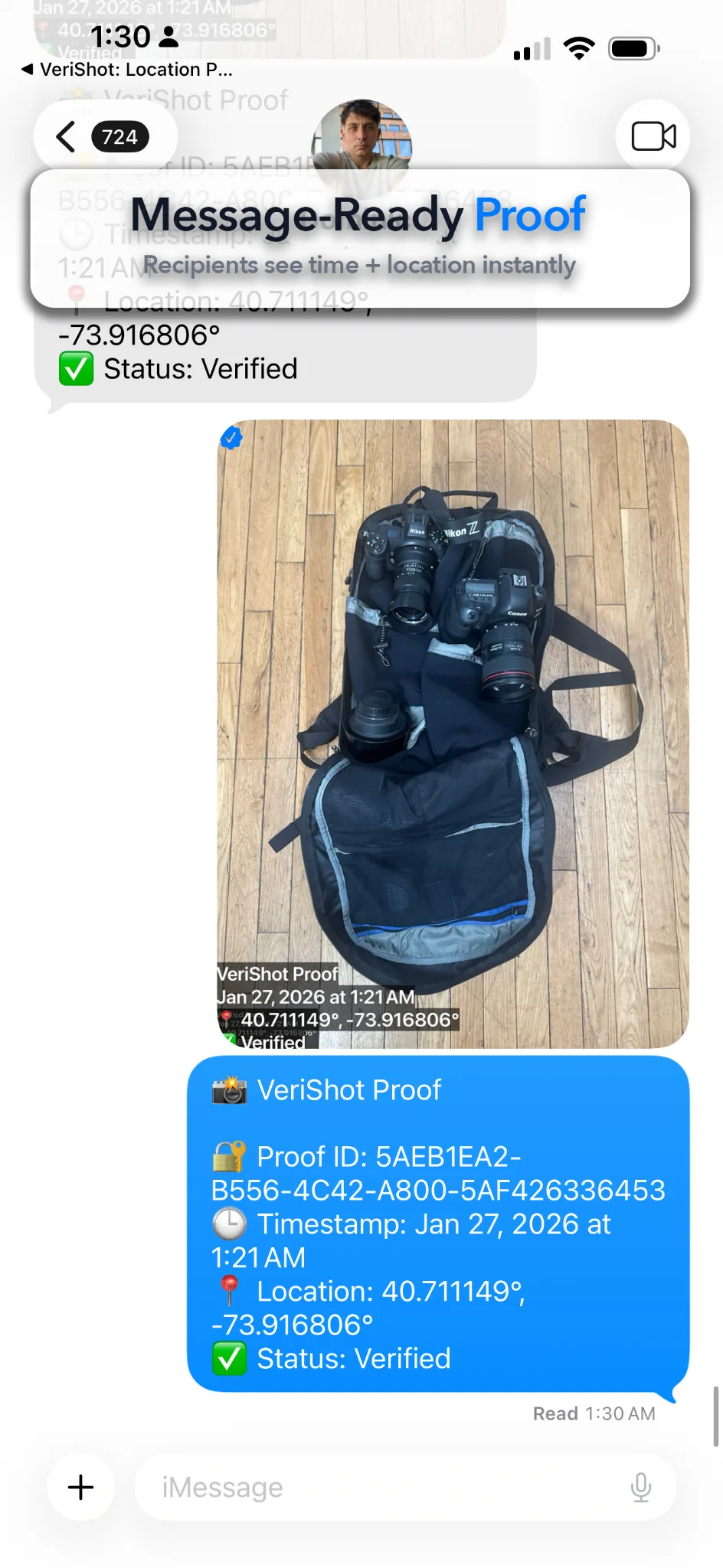 Share proof anywhere share sheet